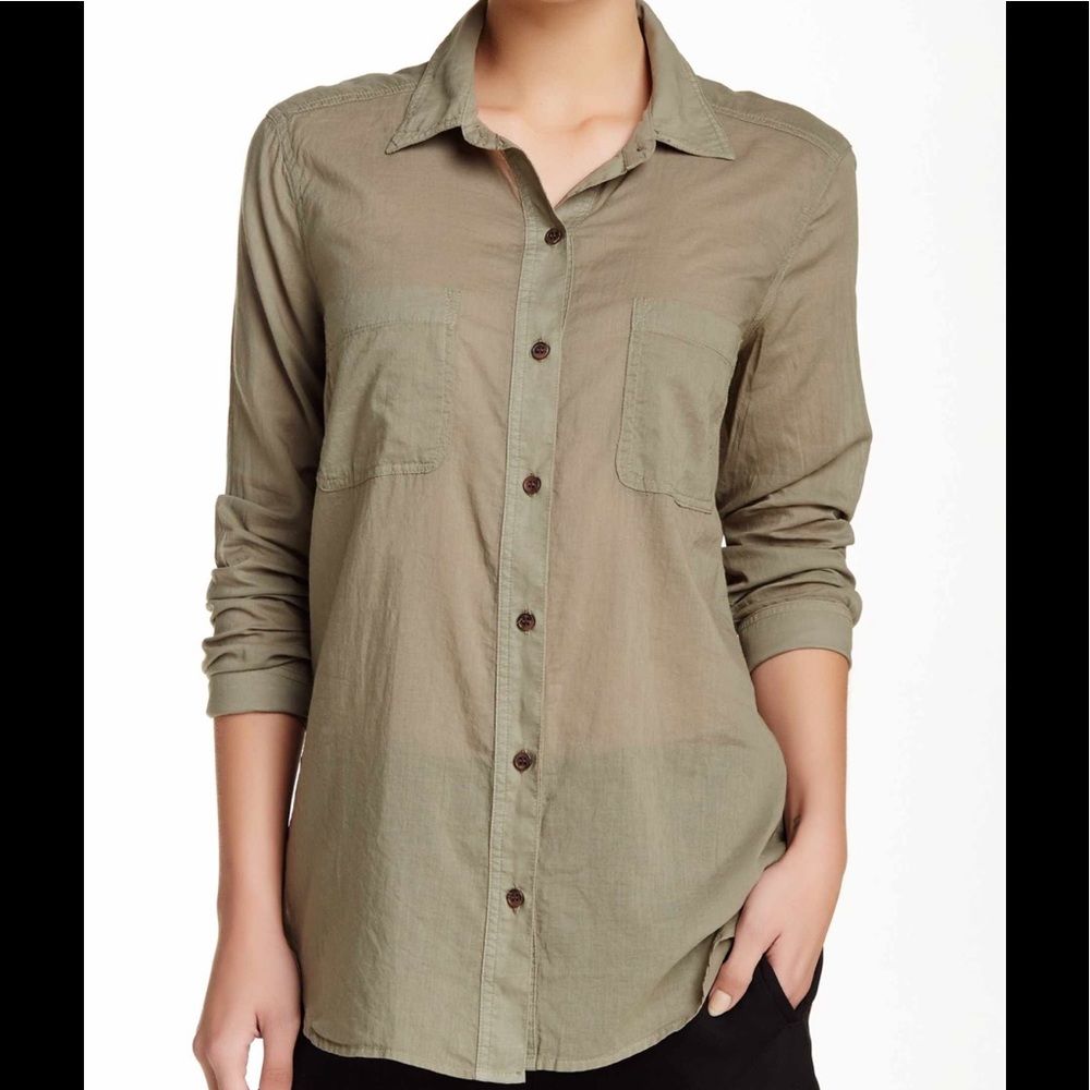 Splendid x Damsel Airy Cotton Button Front Shirt